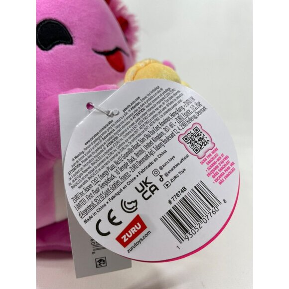 Snackles Valentines Darcy The Axolotl With Heart Cookie 8" Plush - Picture 6 of 10